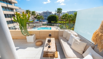 Resa Estates apartment for sale in Ibiza marina botafoch modern terrace and views.jpg